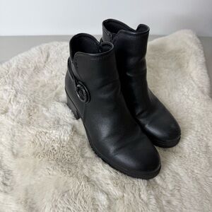 BareTraps Felicia Black Ankle Boots with Buckle